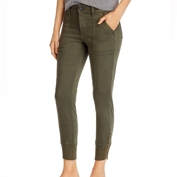 Level 99 Pants - Level 99 Jolie Utility Jogger Pants in Olive Green 30